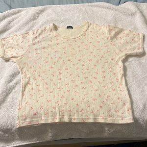 Brandy Melville floral crop top